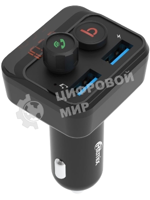 Автомобильный FM-модулятор Ritmix FMT-B100 черный BT USB (80000554)