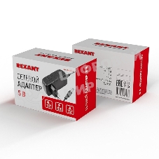 Источник питания Rexant 110-220 V AC/5 V DC 3 А 15 W с DC разъемом подключения 5.5х2.1, без влагозащиты (IP23)