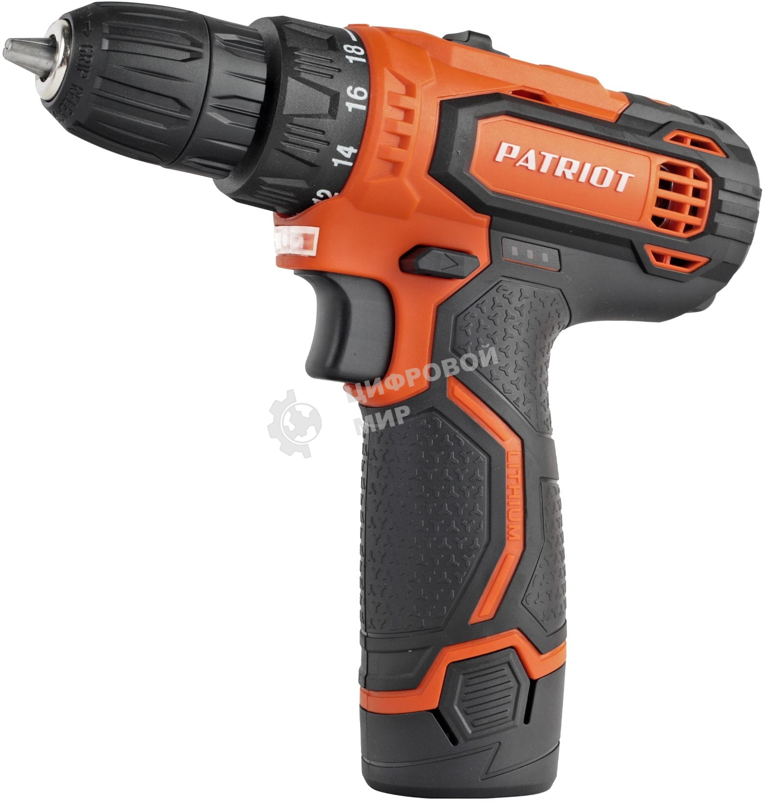 Дрель-шуруповерт аккумуляторная Patriot BR 119Li, Аккумуляторная, 12В, 2 АКБ