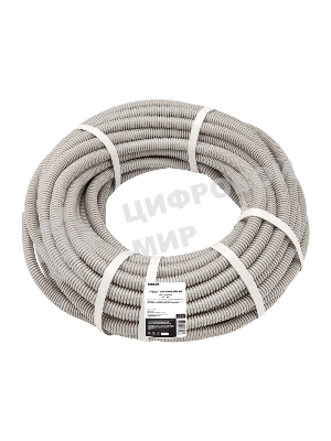 Труба гофрированная Rexant из ПВХ, с зондом, Ø25 мм