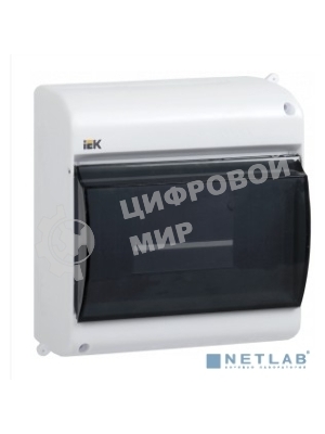 Бокс ОП КМПн 2/4 для 4 авт. выкл. прозр. крышка IP30 IEK MKP42-N-04-30-12