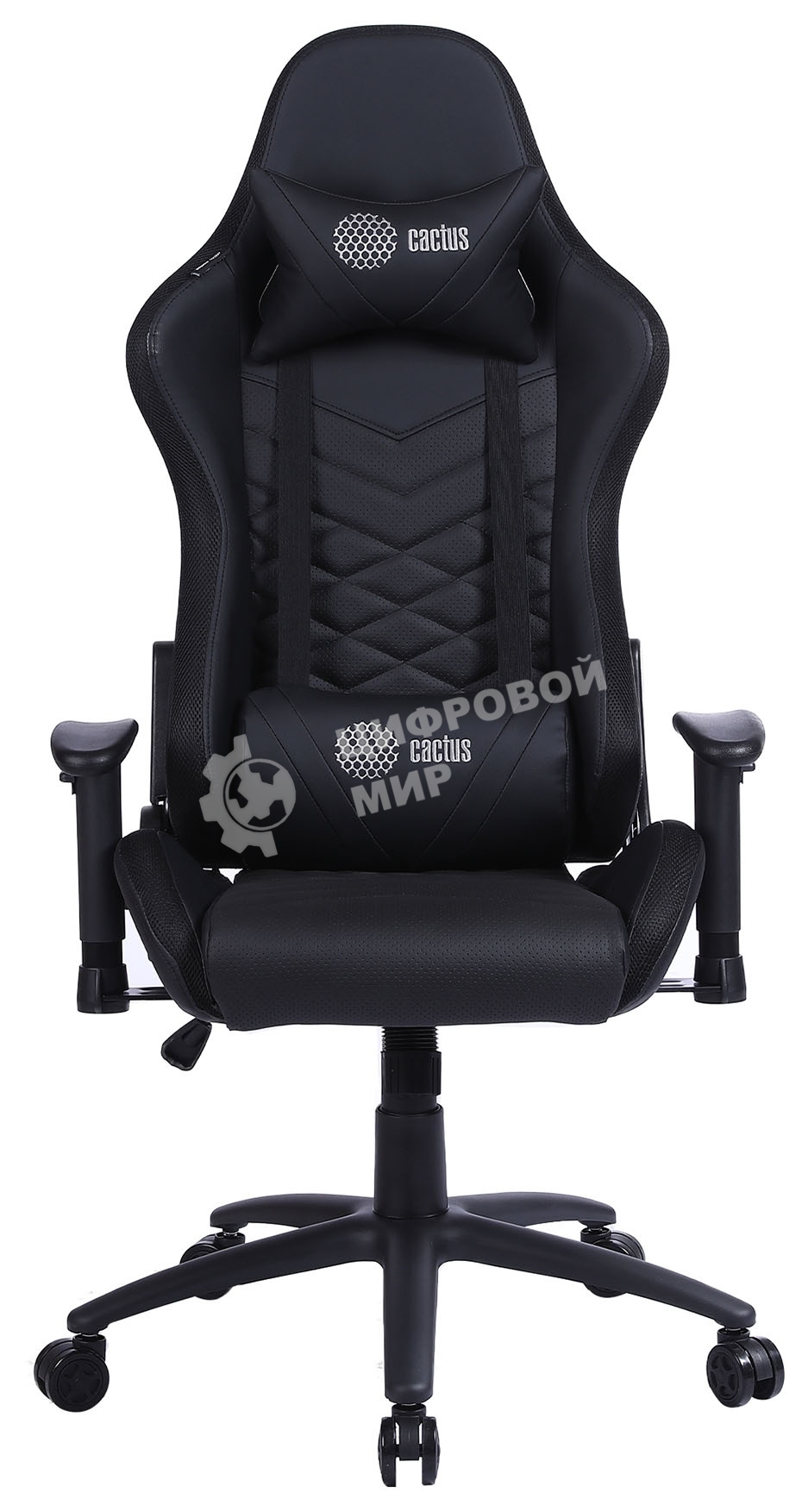 Кресло игровое Cactus CS-CHR-0099BL черный сиденье черный эко.кожа с подголов. крестовина металл пластик черный