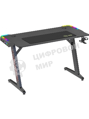 Стол игровой Cactus CS-GTZ-BK-RGb столешница ДСП, черный каркас черный