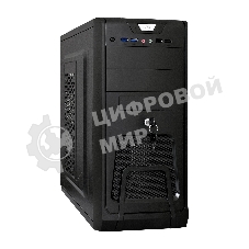 Компьютерный корпус Miditower ExeGate CP-603UB-UNS500 (ATX, БП UNS500 с вент. 12см, 2хUSB, аудио, черный)