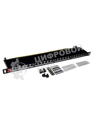 Патч-панель LANMASTER 24 порта, UTP, кат.6, 1U