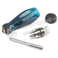 Отвертка реверсивная GROSS 11603с удлинителем трещотка 72 зуба 12шт сталь s2