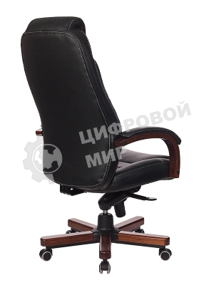 Кресло Бюрократ T-9923WALNUT/BLACK черный, кожа