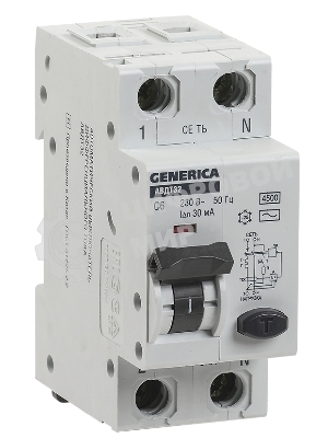 Выключатель автоматический дифференциального тока C25 30мА АВДТ 32 GENERICA IEK MAD25-5-025-C-30