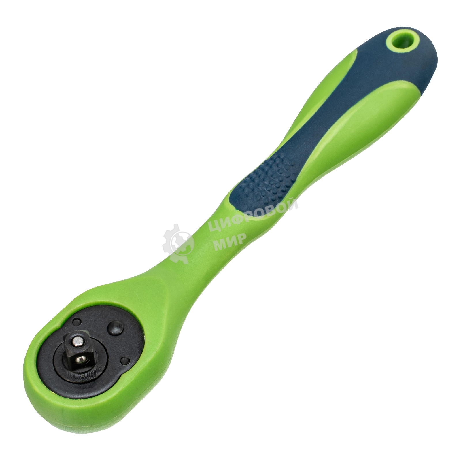 Ключ трещотка Сибртех двухкомпонентная рукоятка 1/4