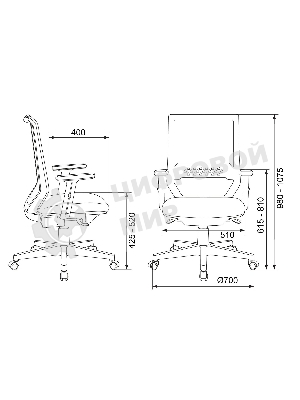 Кресло Бюрократ MC-611N TW-01 38-418 черный, сетка/ткань, 120 кг, механизм качания