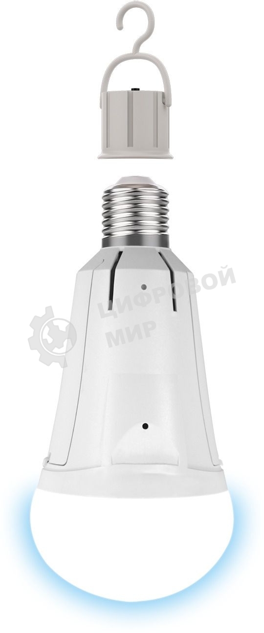Лампа cветодиодная A80 12W 900lm 4100K Е27 авар. с Li-Ion аккумулятором LED