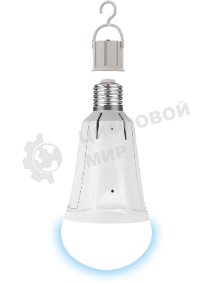 Лампа cветодиодная A80 12W 900lm 4100K Е27 авар. с Li-Ion аккумулятором LED
