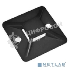 Площадка самоклеящаяся Rexant 25х25 мм, черная, упаковка 10 шт.