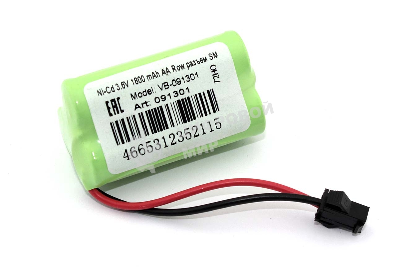 Аккумулятор Ni-Cd 3.6V 1800 mAh AA Row разъем SM