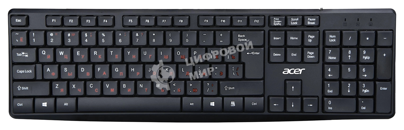 Комплект клавиатура + мышь Acer OMW141 клав:черный мышь:черный USB