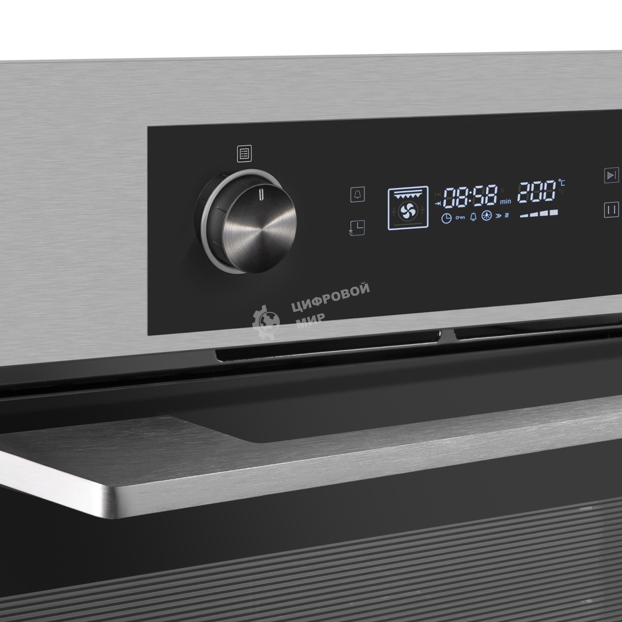 Шкаф духовой электрический Maunfeld AEOH60102S, 60л, дверца с 3 стеклами, нержавеющая сталь