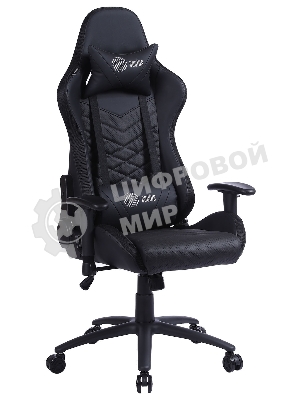 Кресло Cactus CS-CHR-0099BL черный, экокожа, подголовник