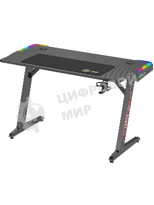 Стол игровой Cactus CS-GTZ-BK-RGb столешница ДСП, черный каркас черный