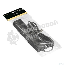 Удлинитель ExeGate EX285822RUS ECE-5-3B (5 евророзетки с заземлением, 3 м, черный)