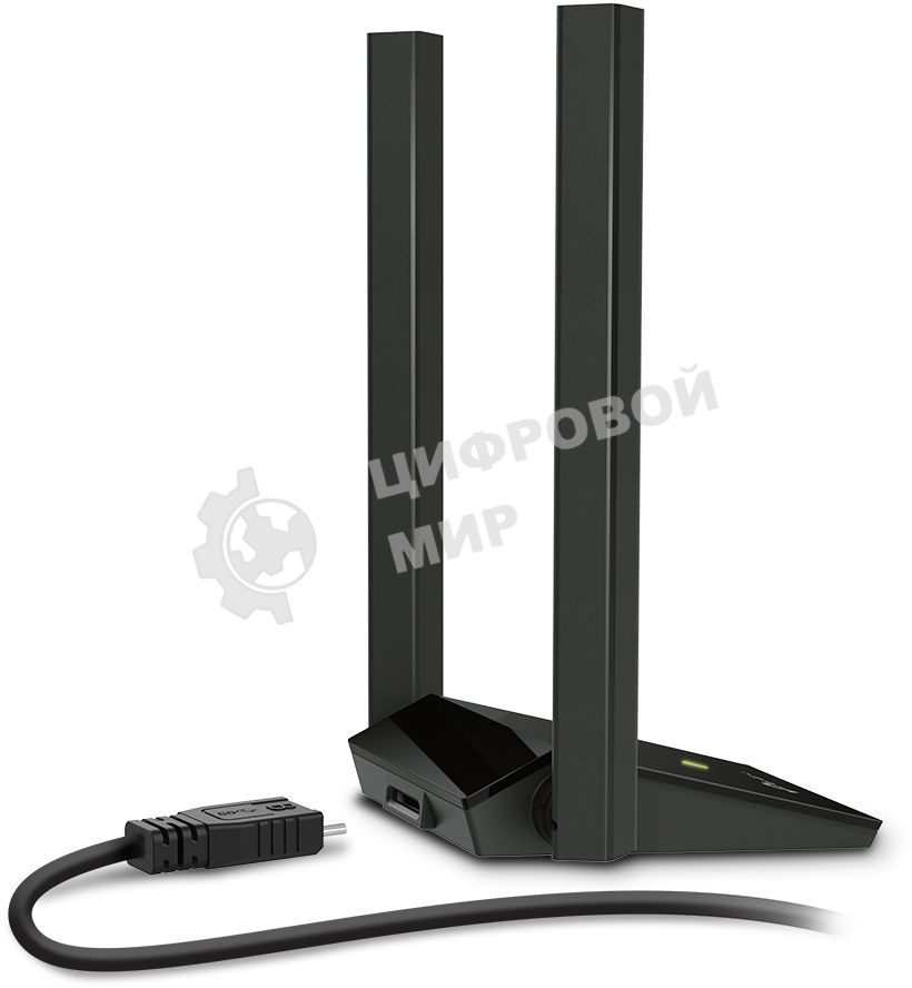 Адаптер TP-Link AC1300Mbps Dual-band High-Gain wireless USB adapter, 867Mbps at 5G and 400Mbps at 2.4G, two high gain antennas, USB 3.0, USB extension cable, support wave 2 MU-MIMO, full compatible with Windows and macOS.