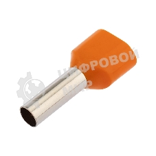 Наконечник штыревой втулочный изолированный Rexant F-12 мм 2х4 мм² (НШВи(2) 4.0-12/НГи2 4,0-12) оранжевый