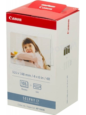Набор для печати Canon KP-108IN 3115B001 10x15/108л./белый для сублимационных принтеров