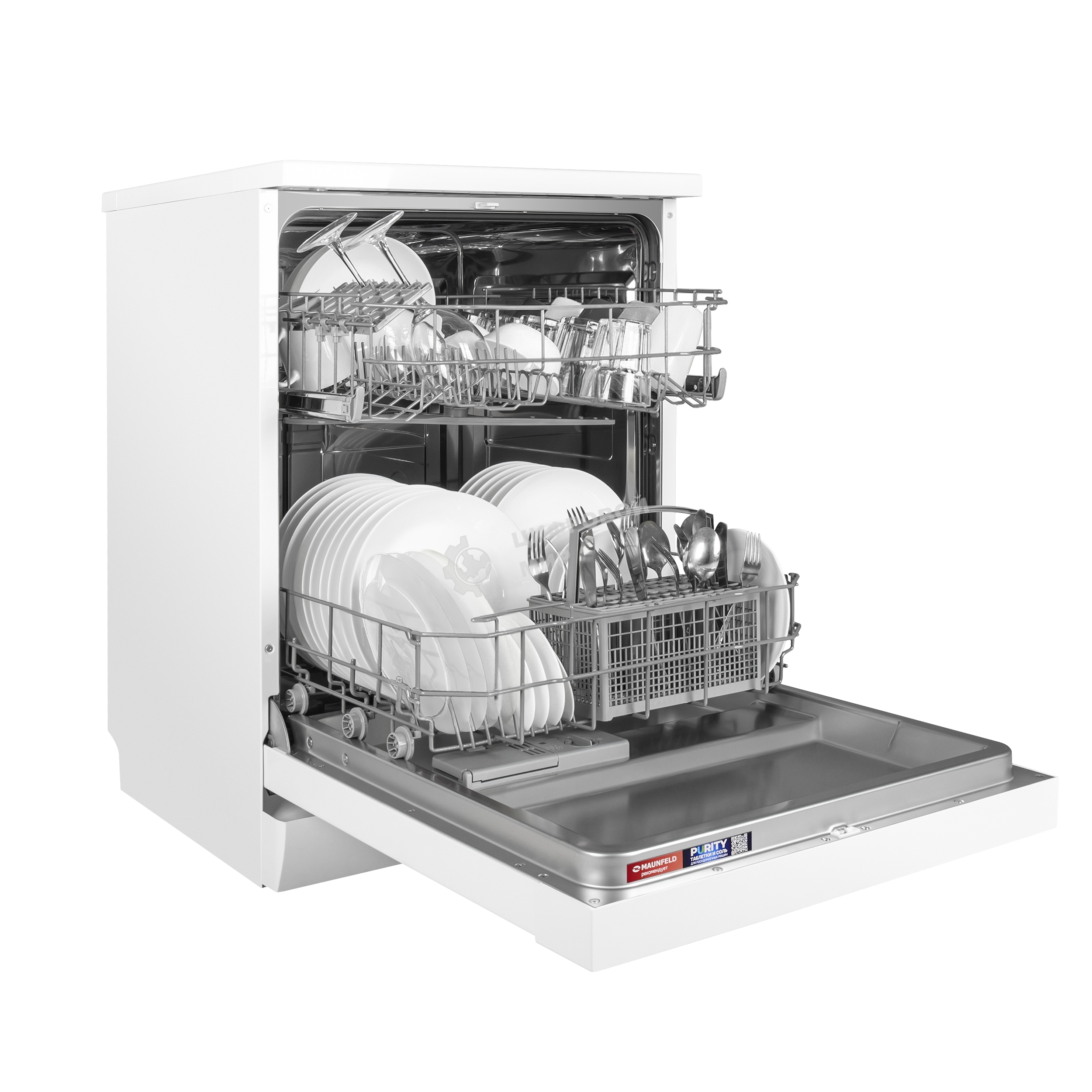 Посудомоечная машина Maunfeld MWF60121W, белый, 59.8 см, 12 компл., 47 дБ, класс A++