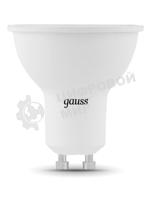 Лампа светодиодная Gauss MR16 7Вт цок.: GU10 спот 220B 4100K св. свеч. белый нейт. MR16 (упак.: 10 шт)