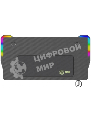 Стол игровой Cactus CS-GTZ-BK-RGb столешница ДСП, черный каркас черный
