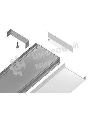 Алюминиевый профиль Ambrella light GP1800AL серебро 2000*23.8*6