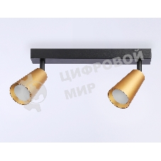 Накладной поворотный спот Ambrella light TA13146/2 BK/GD черный/золото GU10/2 max 12W 295*60*130
