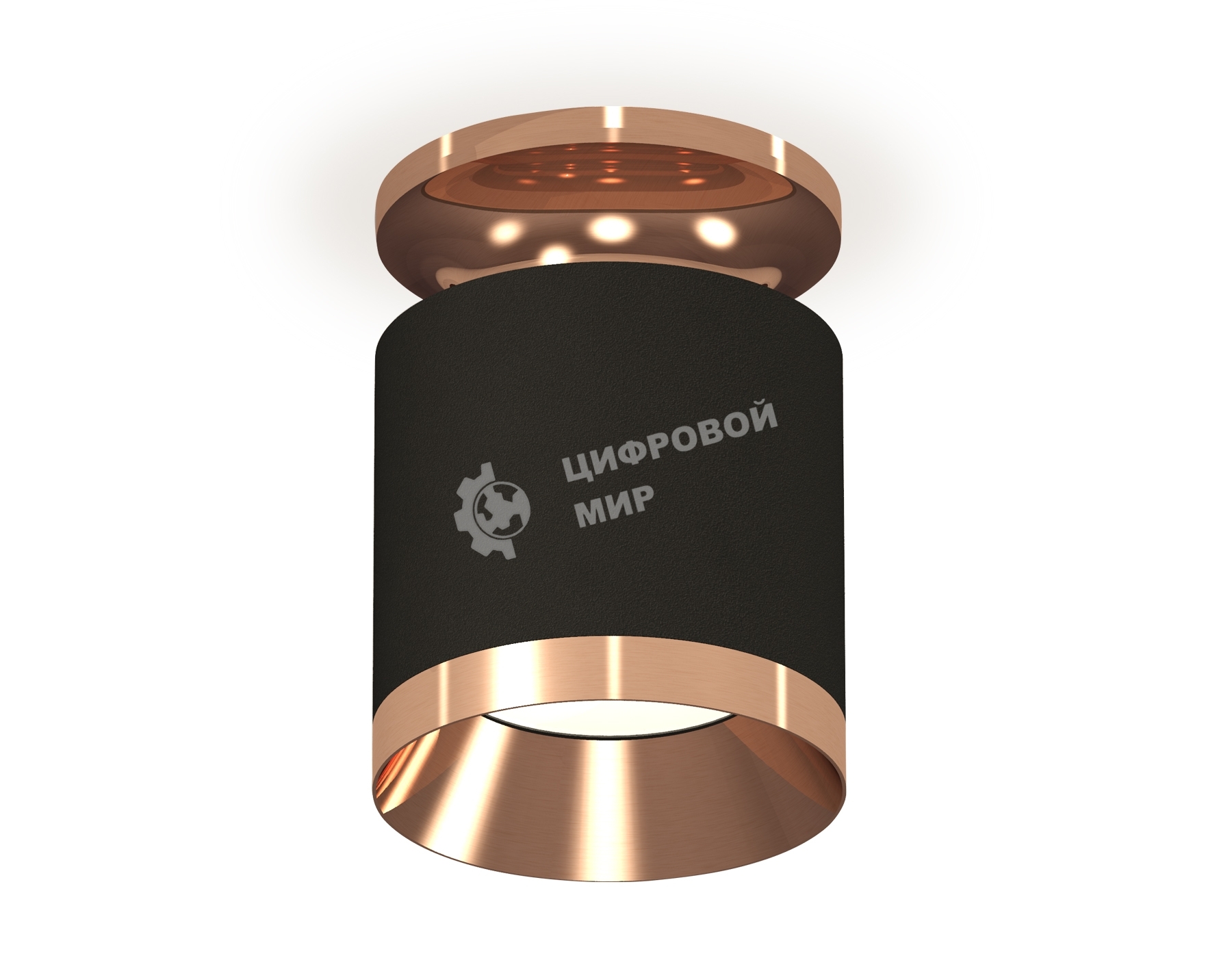Светильник Ambrella Light XS7402121 SBK/PPG черный песок/золото розовое полированное MR16 GU5.3 (N7930, C7402, N7035)