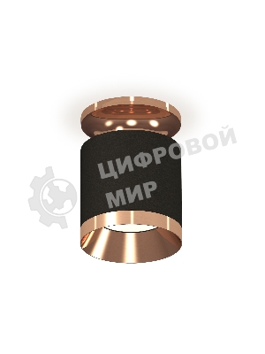Светильник Ambrella Light XS7402121 SBK/PPG черный песок/золото розовое полированное MR16 GU5.3 (N7930, C7402, N7035)