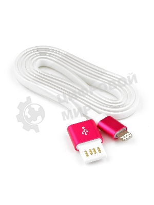 Кабель Gembird USB 2.0 Cablexpert CC-ApUSBr1m, AM/Lightning 8P, 1м, силиконовый шнур, разъемы розовый металлик, пакет