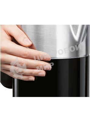 Чайник электрический Bosch TWK8613 1.5 л, 2400 Вт, черный/серебристый (корпус: нержавеющая сталь)