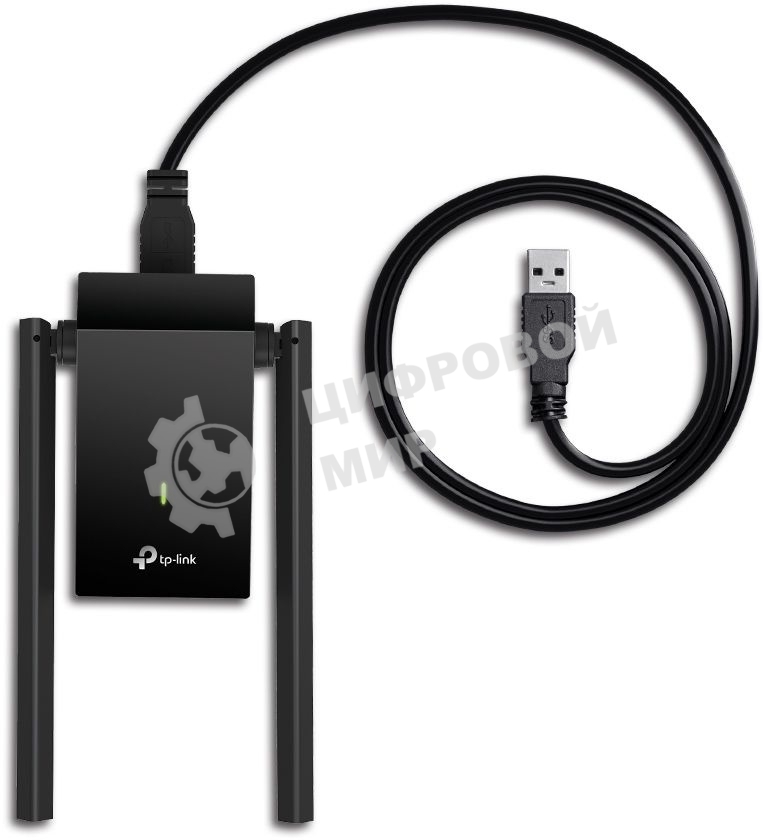 Адаптер TP-Link AC1300Mbps Dual-band High-Gain wireless USB adapter, 867Mbps at 5G and 400Mbps at 2.4G, two high gain antennas, USB 3.0, USB extension cable, support wave 2 MU-MIMO, full compatible with Windows and macOS.