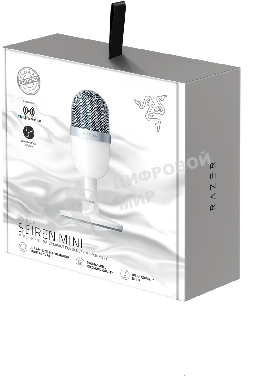 Микрофон Razer Seiren Mini Mercury Razer Seiren Mini Mercury – Ultra-compact Condenser Microphone