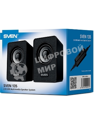Акустическая система SVEN 135, черный (6 Вт, питание USB)
