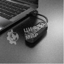 USB-концентратор Vention VAS-J43-B100 (USB 2.0 на 4 порта черный - 1м.)