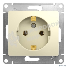 Механизм розетки 1-м СП Glossa 16А с заземл. беж. SchE GSL000243