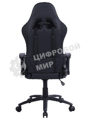 Кресло Cactus CS-CHR-0099BL черный, экокожа, подголовник