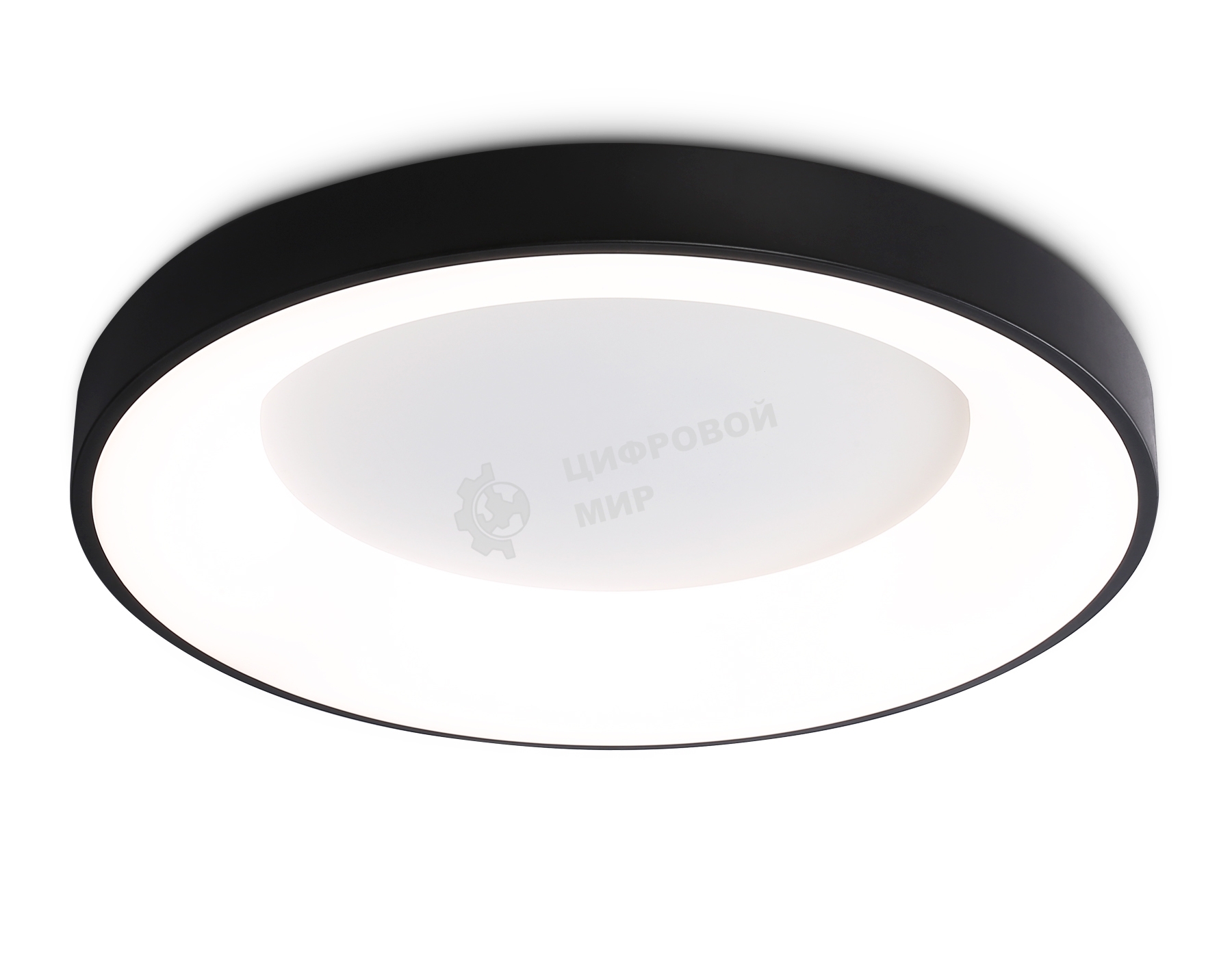 Потолочный светодиодный светильник Ambrella light FZ1403 BK черный IP20 48W 3000K-6500K D500*50 (ПДУ ИК)