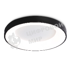 Потолочный светодиодный светильник Ambrella light FZ1403 BK черный IP20 48W 3000K-6500K D500*50 (ПДУ ИК)