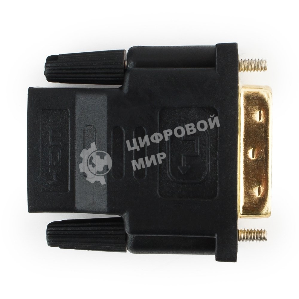 Переходник Cablexpert HDMI-DVI 19F/19M золотые разъемы, пакет, черный