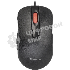 Мышь проводная Defender Point MM-756 черный, 1000 dpi, USB, кнопки - 3