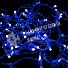 Гирлянда Neon-night Нить 10м, эффект мерцания (каждый 5-ый), прозрачный ПВХ, 230В, Синий