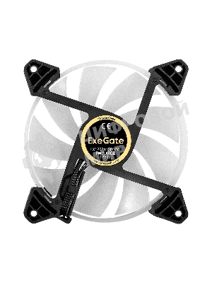 Вентилятор для корпуса ExeGate EX12025H3P4PYH-PWM.ARGb черный/белый, 120 мм, 1800 об/мин, 26 дБ, 4 pin