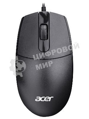 Комплект клавиатура+мышь Acer OMW141 проводной, USB, 1200 DPI, чёрный