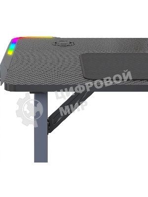 Стол игровой Cactus CS-GTZ-BK-RGb столешница ДСП, черный каркас черный