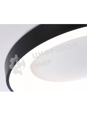 Потолочный светодиодный светильник Ambrella light FZ1403 BK черный IP20 48W 3000K-6500K D500*50 (ПДУ ИК)